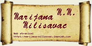 Marijana Milisavac vizit kartica